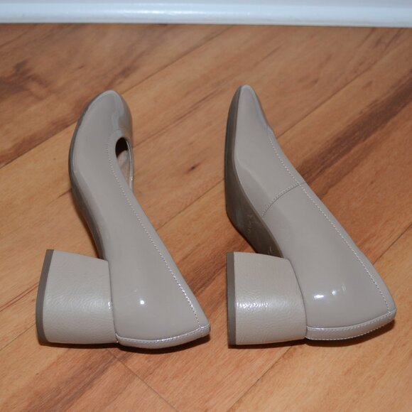 Vionic Women’s Carmel Patent Leather Chunky Comfort Round Toe Heel Taupe 6 wide - Picture 6 of 12